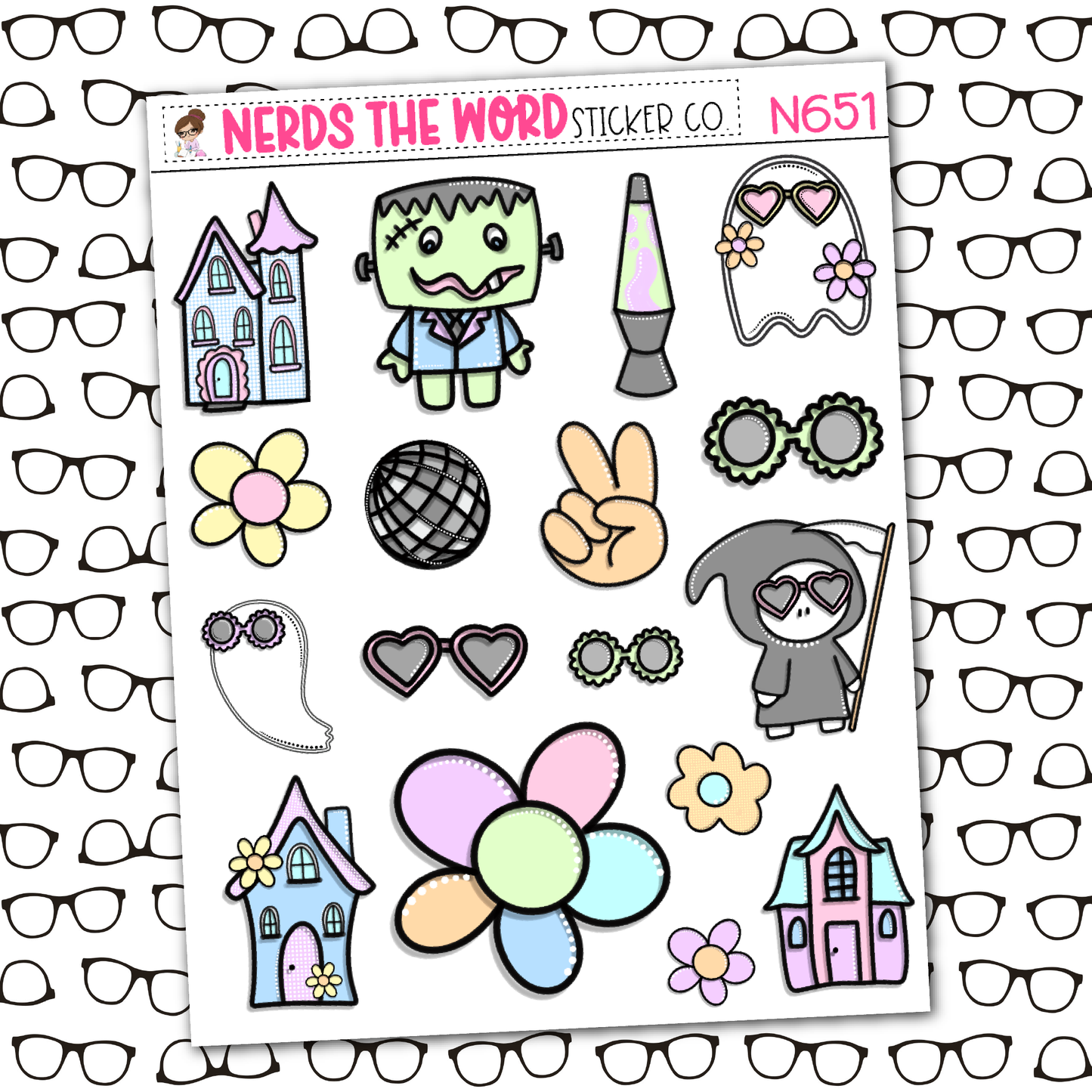 Groovy Halloween Monthly, Weekly and or Journaling Sticker Kit