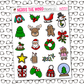 Classic Christmas Monthly, Weekly and or Journaling Sticker Kit