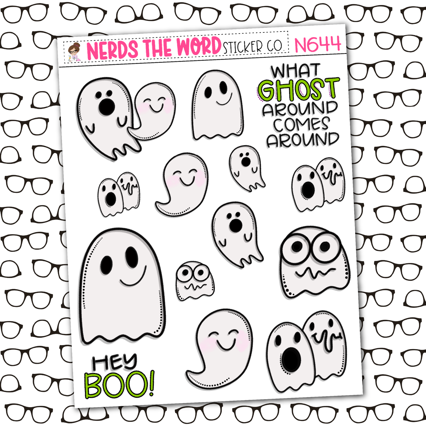 Hey Boo! Monthly, Weekly and or Journaling Sticker Kit