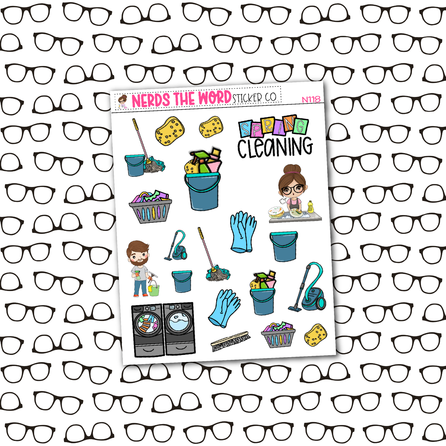 Spring Cleaning Monthly, Weekly and or Journaling Sticker Kit