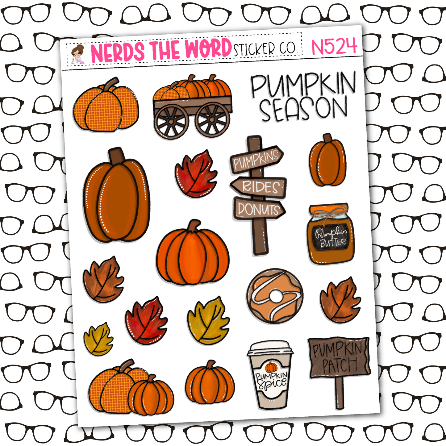 Pumpkin Patch Monthly, Weekly and or Journaling Sticker Kit