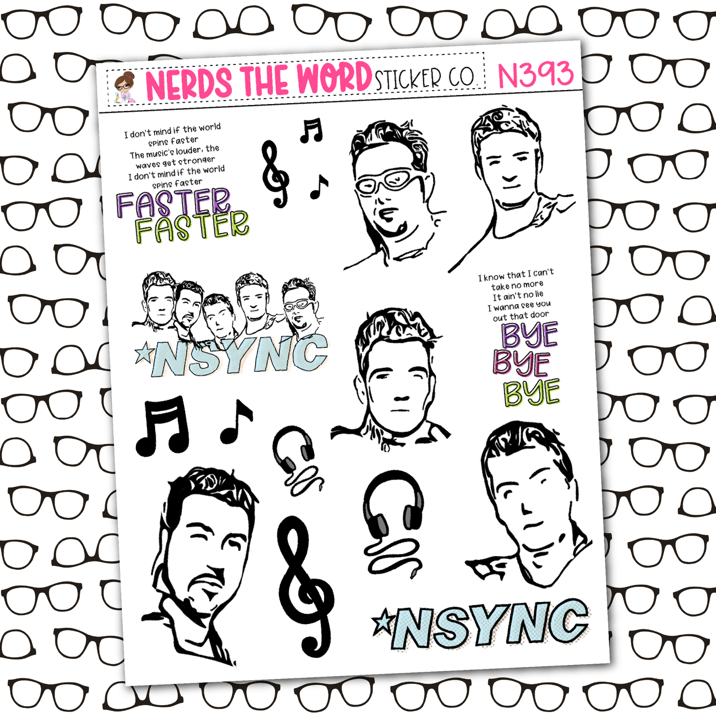 NSYNC Monthly, Weekly and or Journaling Sticker Kit