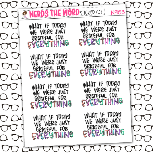 Grateful for Everything Sticker Sheet
