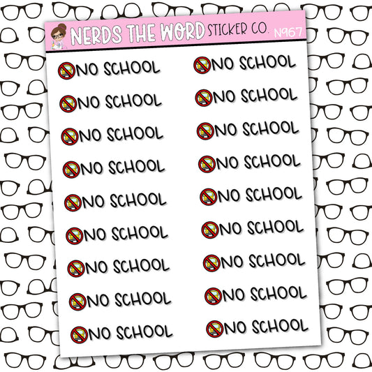 No School Sticker Sheet