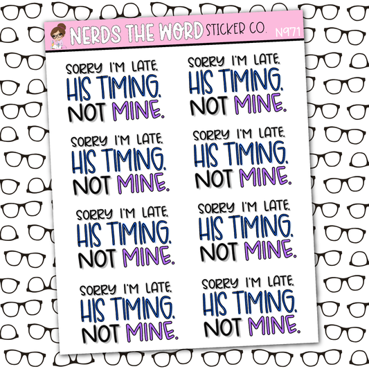 His Timing Sticker Sheet