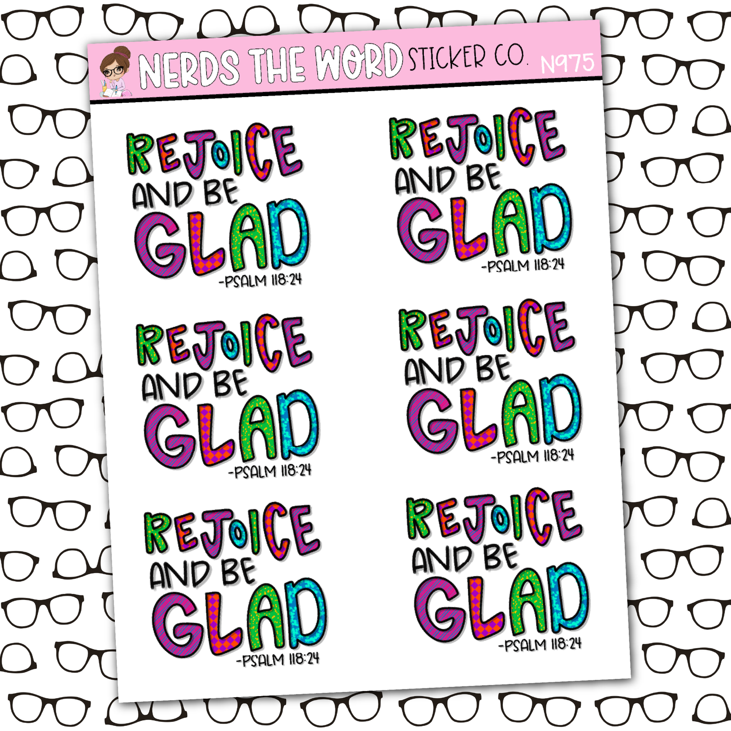 Rejoice and Be Glad Sticker Sheet