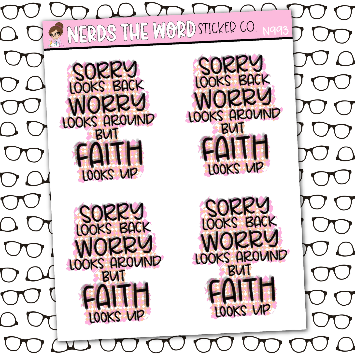 Faith Looks Up Sticker Sheet