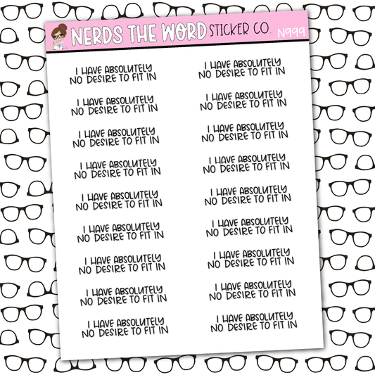 Fit In Sticker Sheet