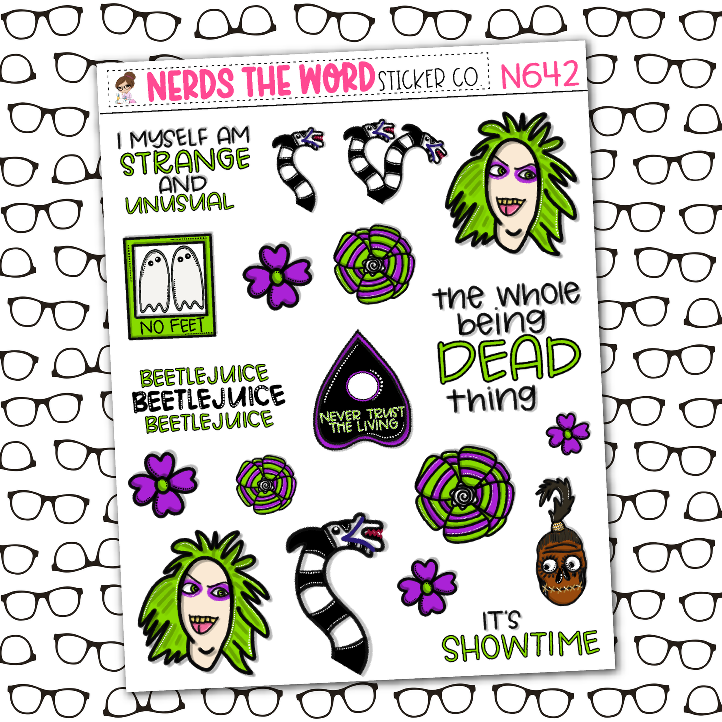 Beetlejuice Monthly, Weekly and or Journaling Sticker Kit