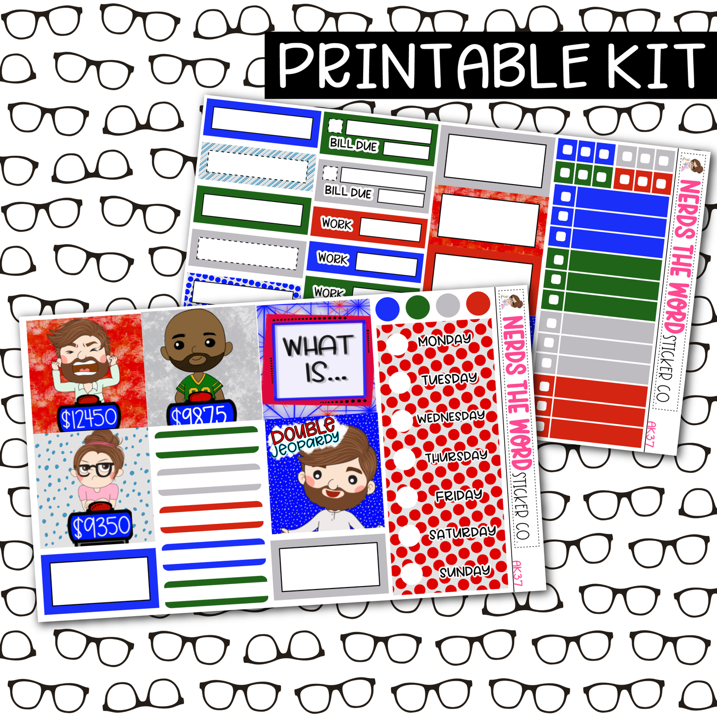 PRINTABLE What Is Weekly Kit - Choose your Size