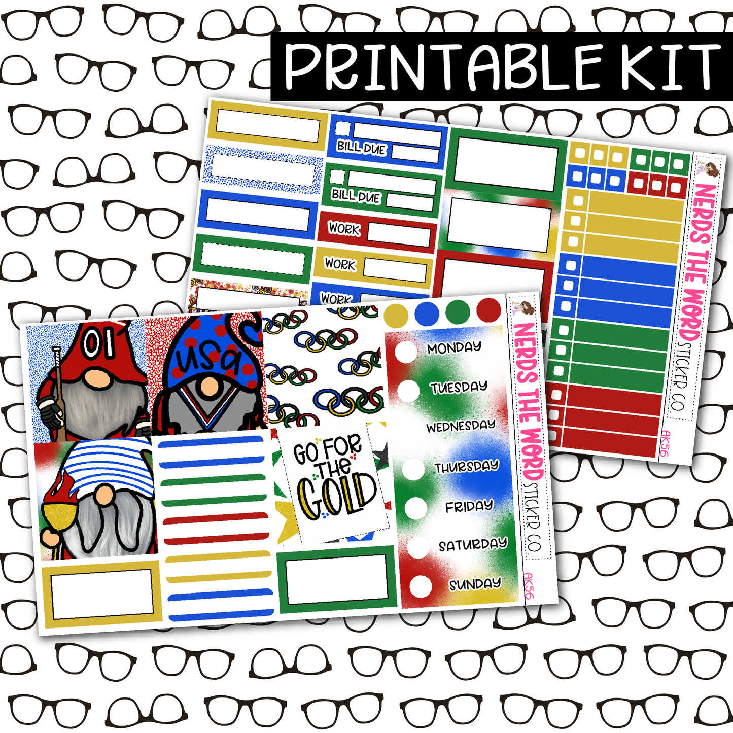 PRINTABLE Summer Games Weekly Kit - Choose your Size