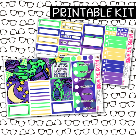 PRINTABLE Space Weekly Kit - Choose your Size