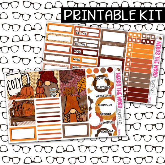 PRINTABLE Fall Most Of All Weekly Kit - Choose your Size