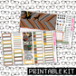 PRINTABLE - Storm Monthly, Weekly and or Journaling Sticker Kit