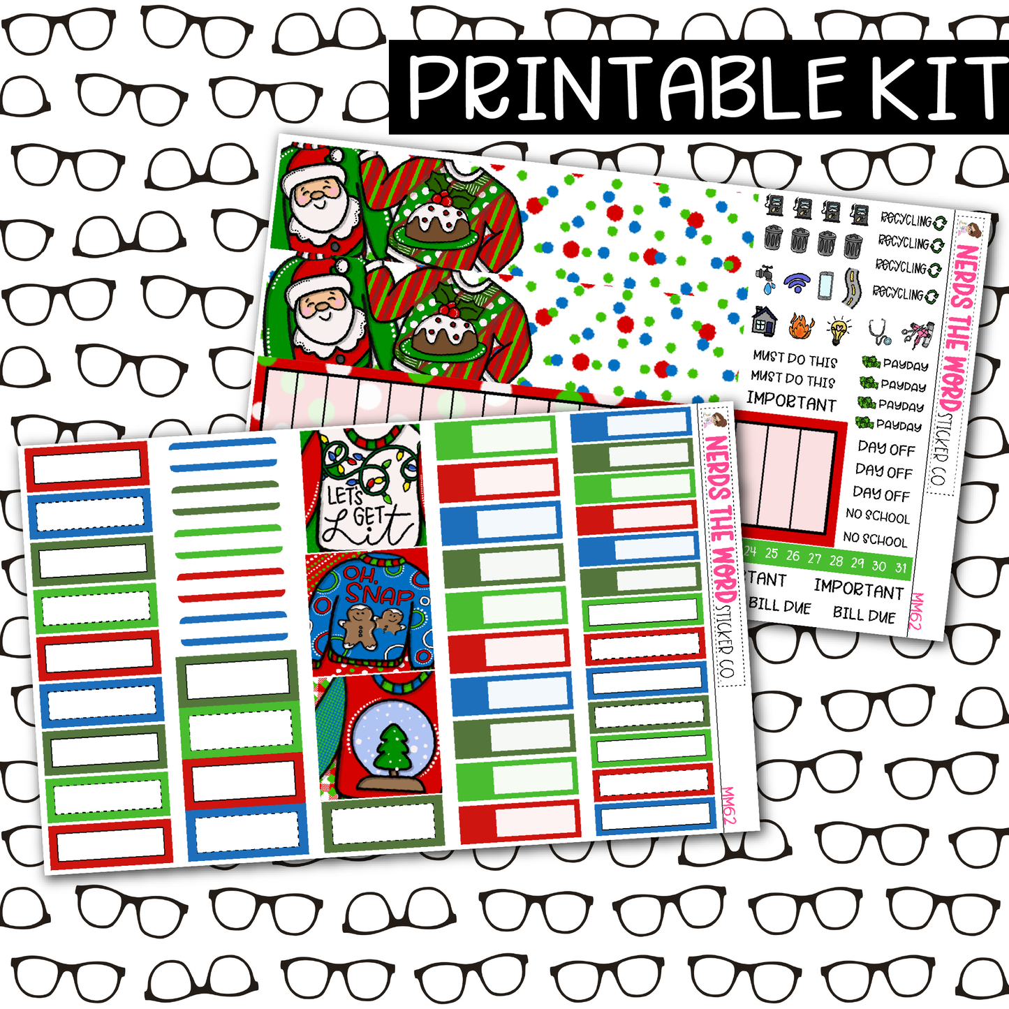 PRINTABLE Ugly Sweater Monthly Kit - Choose your Size