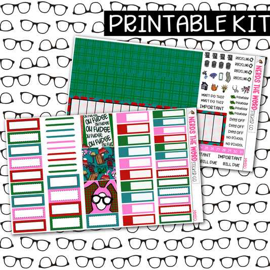 PRINTABLE Oh Fudge Monthly Kit - Choose your Size