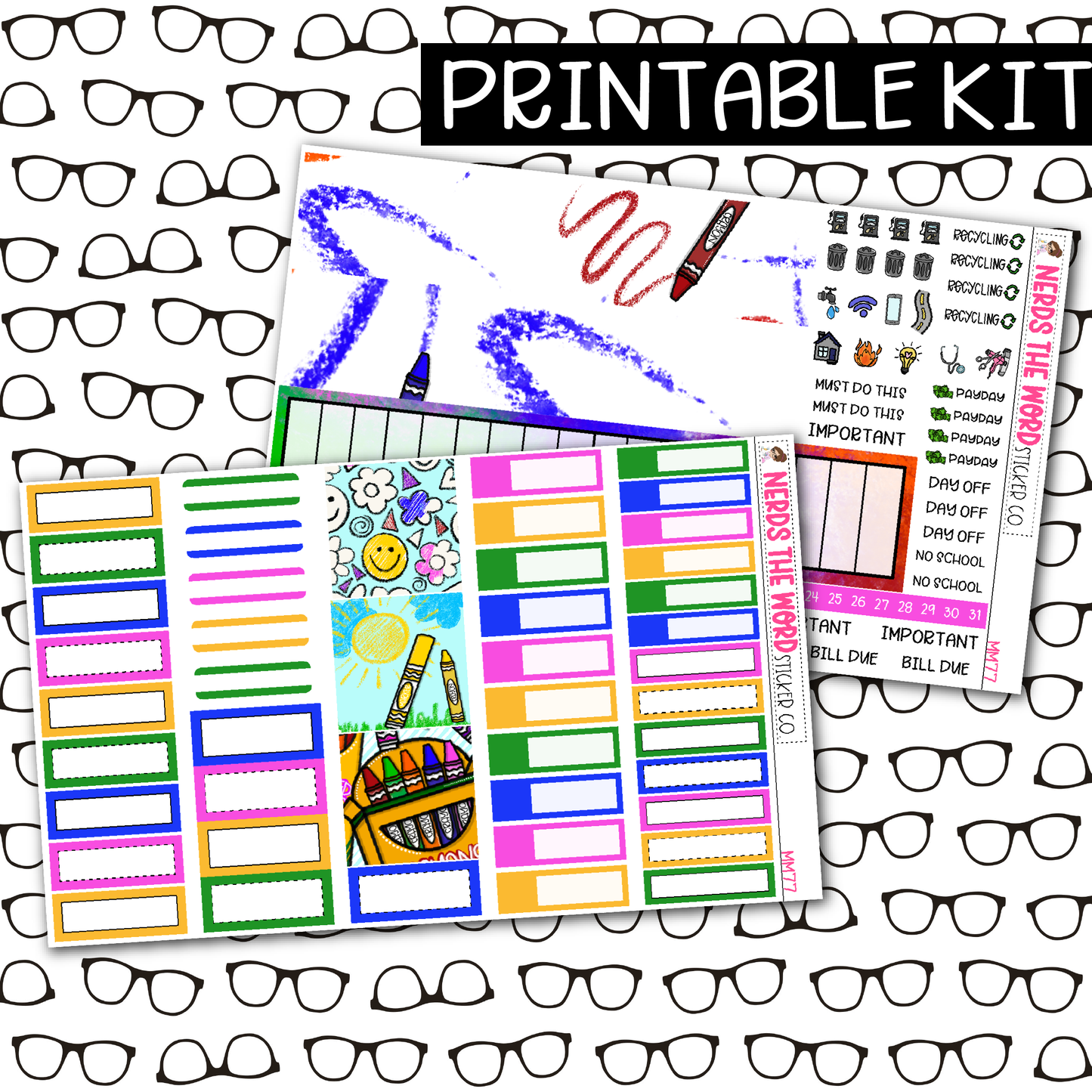 PRINTABLE Color Your World Monthly Kit - Choose your Size