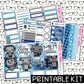 PRINTABLE - Winter Bots Monthly, Weekly and or Journaling Sticker Kit