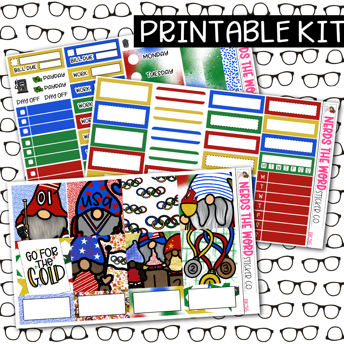 PRINTABLE Summer Games Weekly Kit - Choose your Size