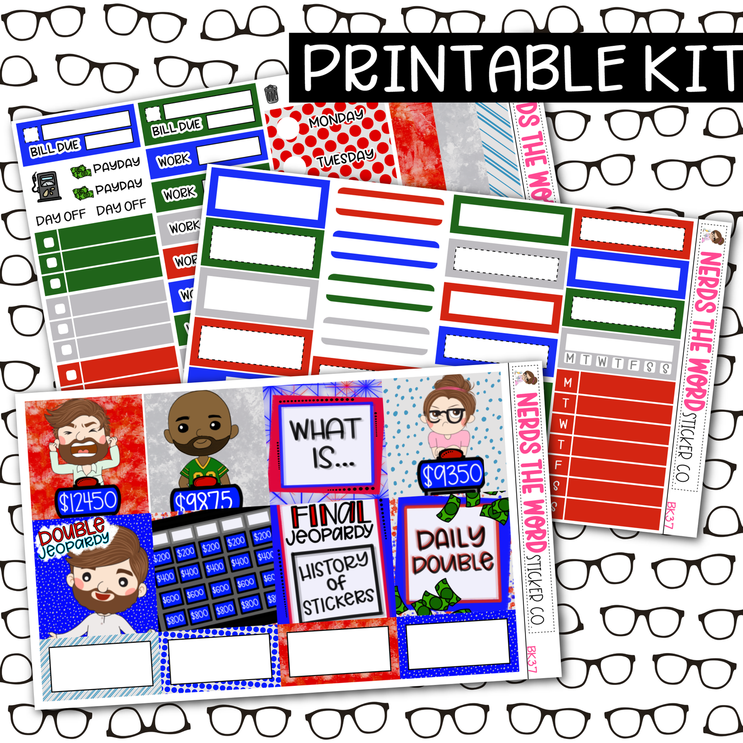 PRINTABLE What Is Weekly Kit - Choose your Size