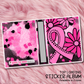 Pink Ribbon Top Loading Sticker Storage Album