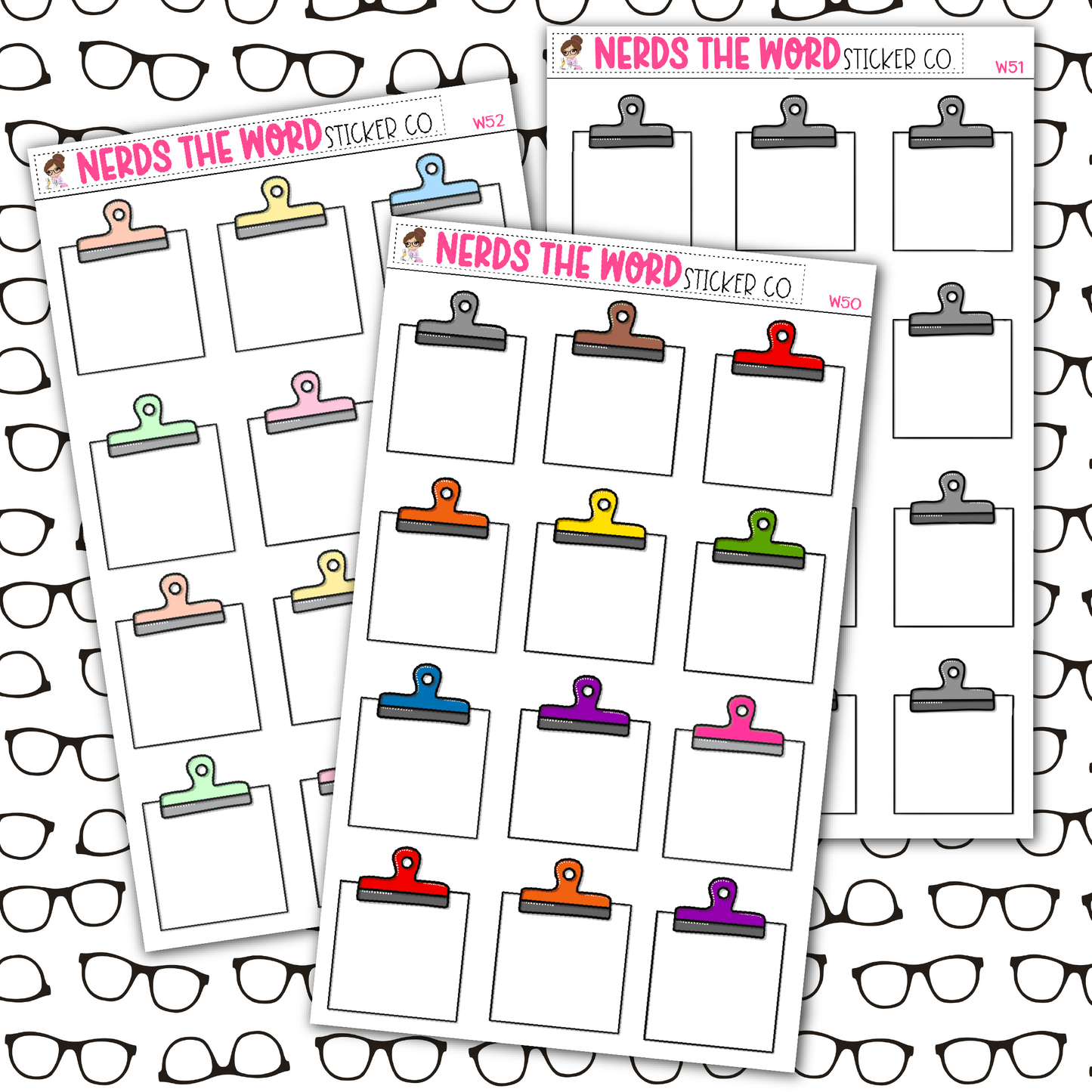 Clipboard Note Functional Box Planner Stickers - You Choose