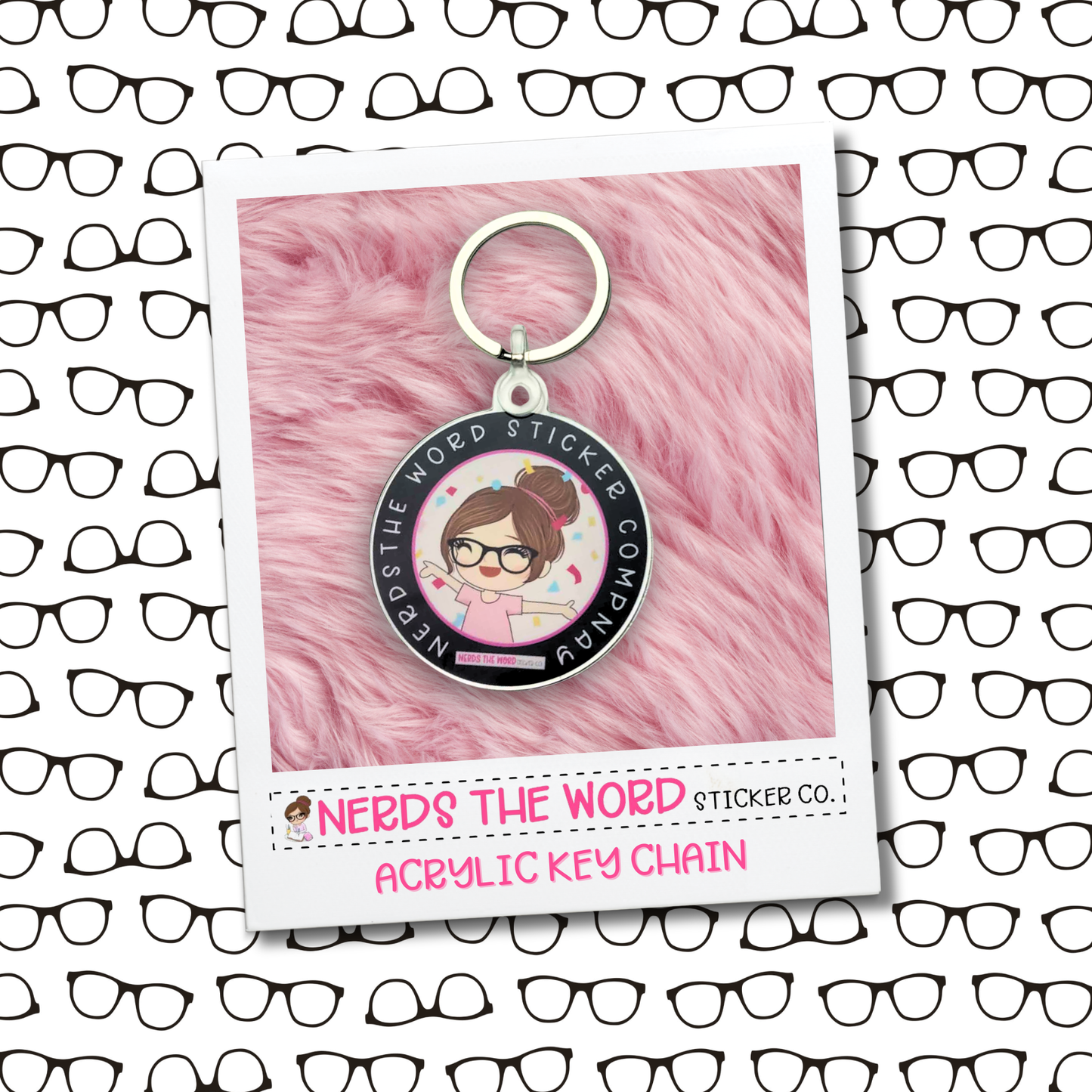 Nerds The Word Logo Acrylic Keychain