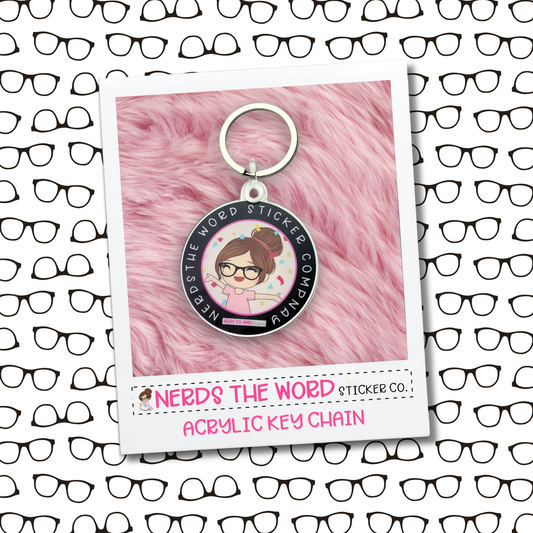 Nerds The Word Logo Acrylic Keychain
