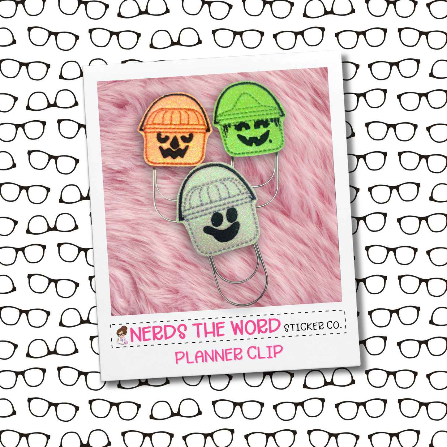 McDs Ghost Bucket Glow in the Dark Planner Paper Clip