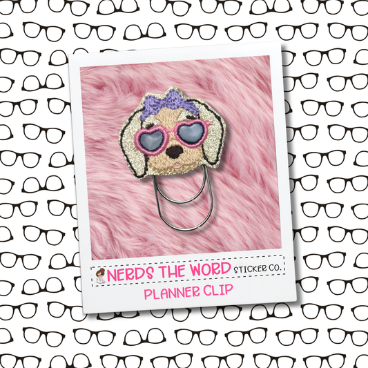 Dog w/ Sunglasses Planner Clip