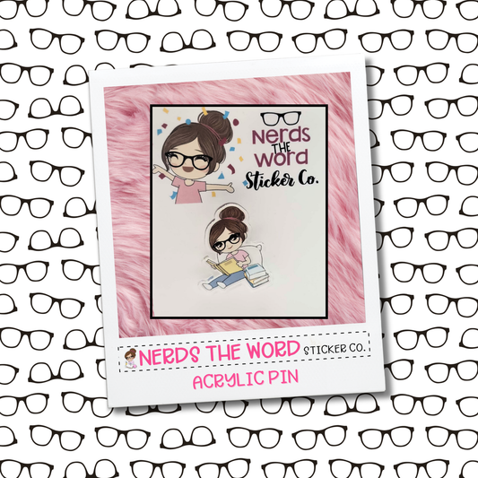 Reading Nora 1.5" Acrylic Pin