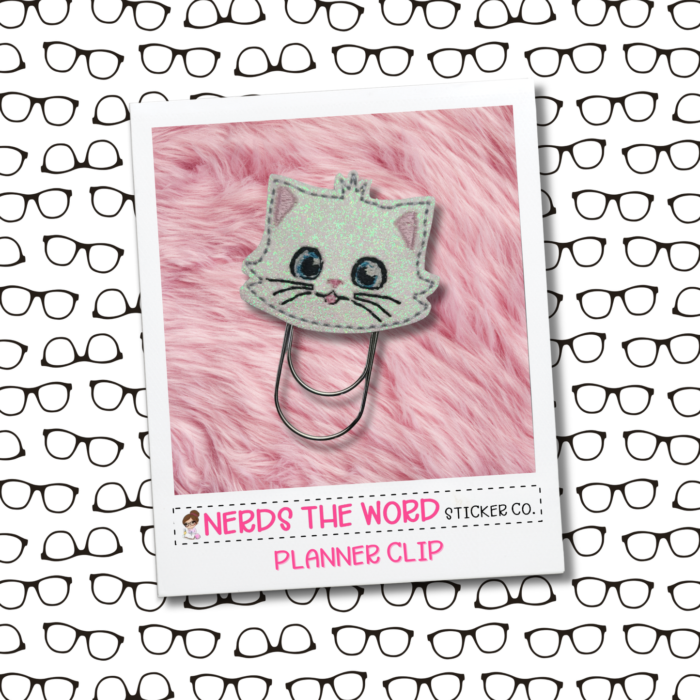 White Kitty Paper Clip