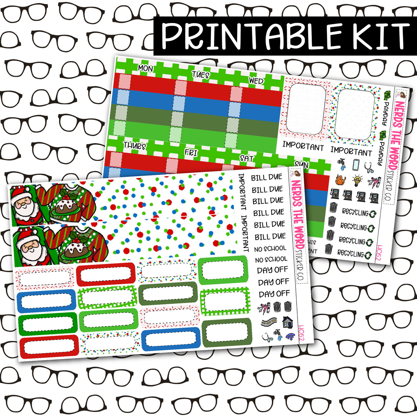 PRINTABLE Ugly Sweater Monthly Kit - Choose your Size