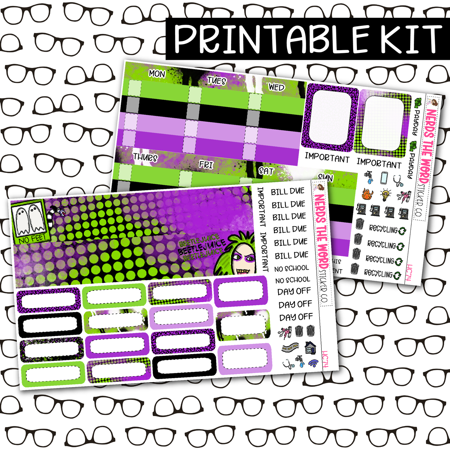 PRINTABLE Bug Man Monthly Kit - Choose your Size