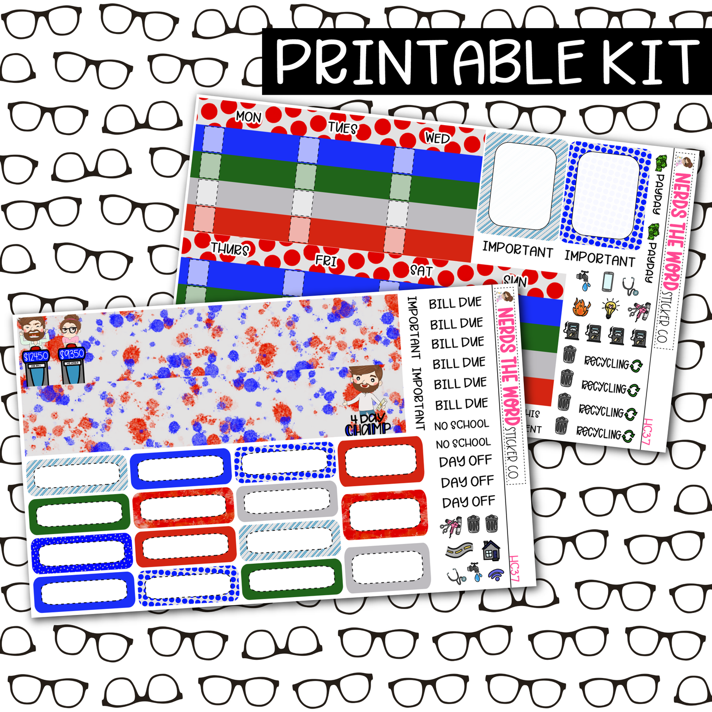 PRINTABLE What Is Monthly Kit - Choose your Size