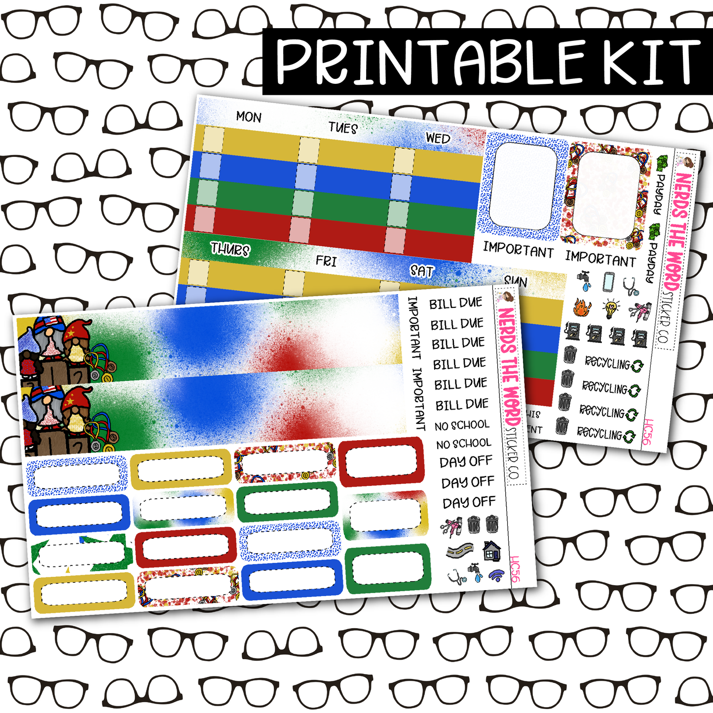 PRINTABLE Summer Games Monthly Kit - Choose your Size