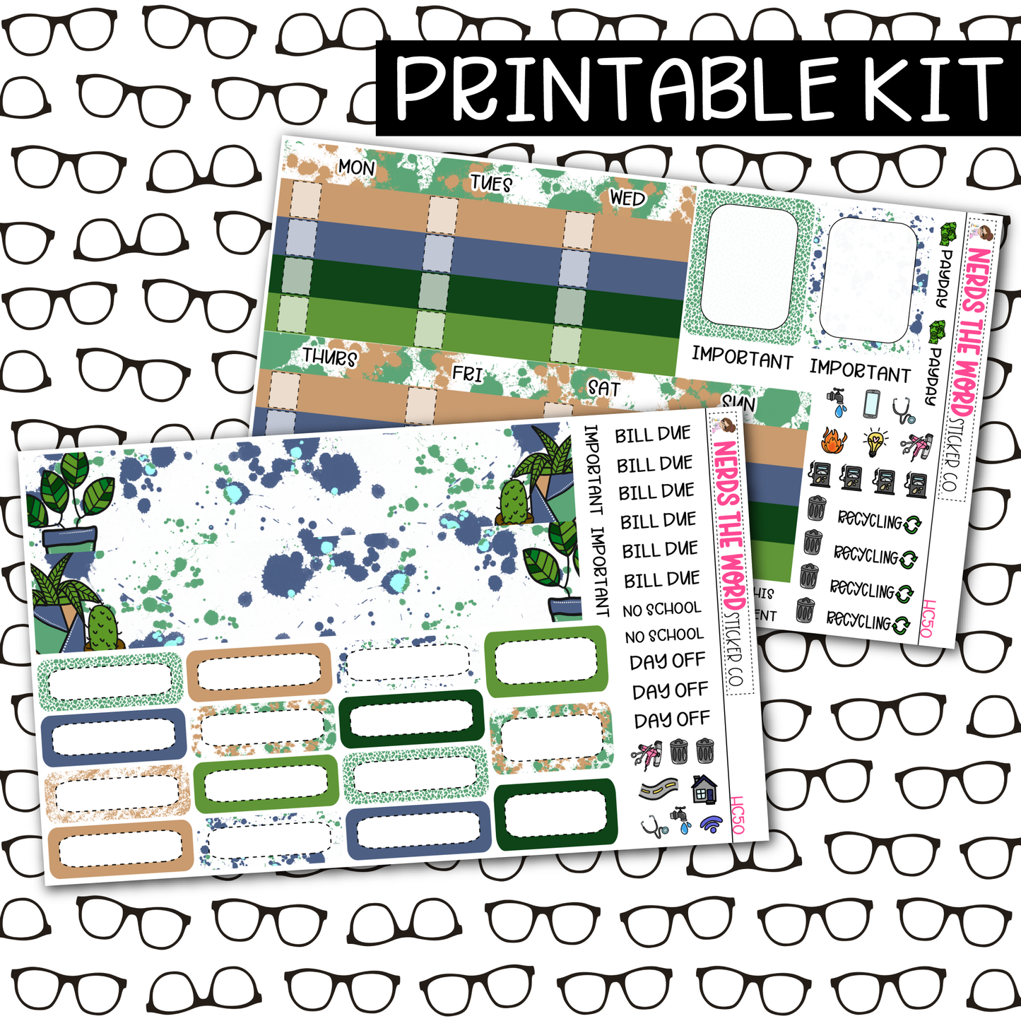 PRINTABLE Grow Girl Monthly Kit - Choose your Size