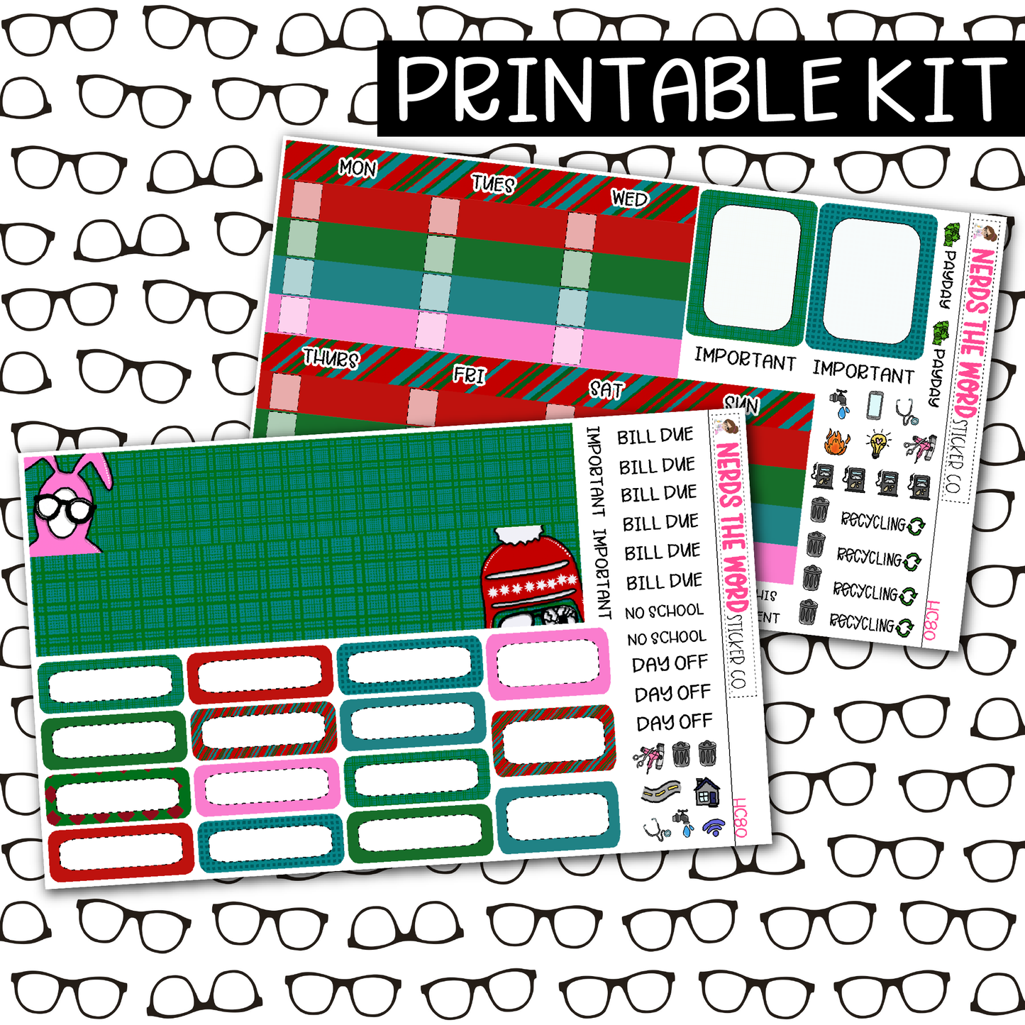 PRINTABLE Oh Fudge Monthly Kit - Choose your Size