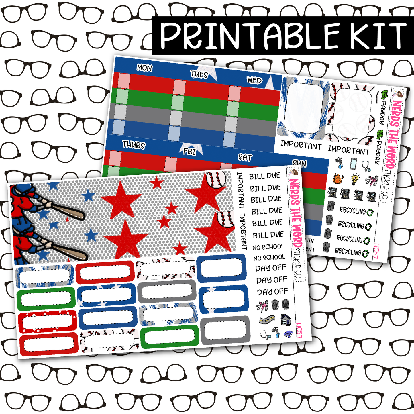 PRINTABLE Take Me Out To The Ball Game Monthly Kit - Choose your Size