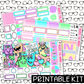 PRINTABLE - Monster Love Monthly, Weekly and or Journaling Sticker Kit