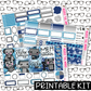 PRINTABLE - Winter Bots Monthly, Weekly and or Journaling Sticker Kit