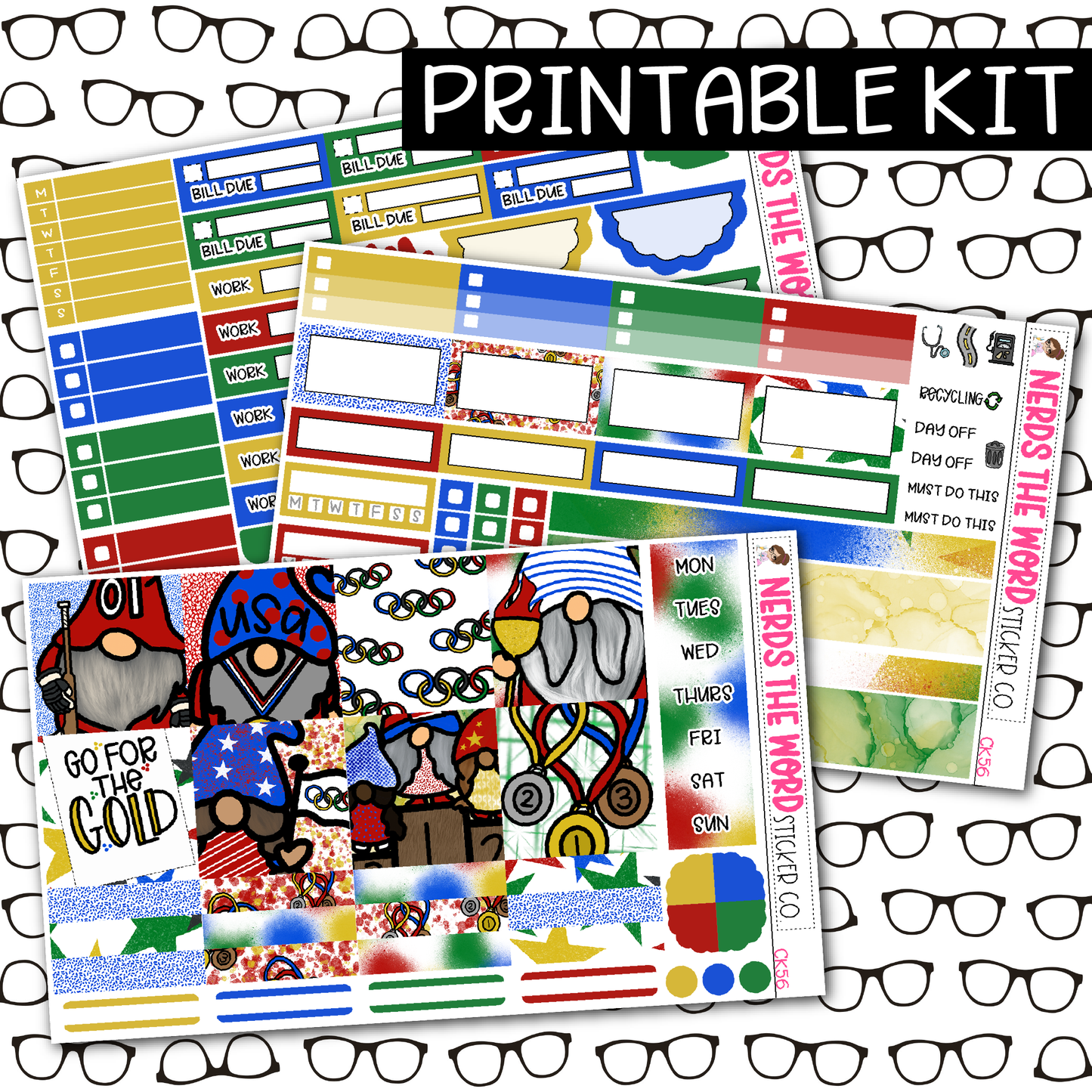 PRINTABLE Summer Games Weekly Kit - Choose your Size