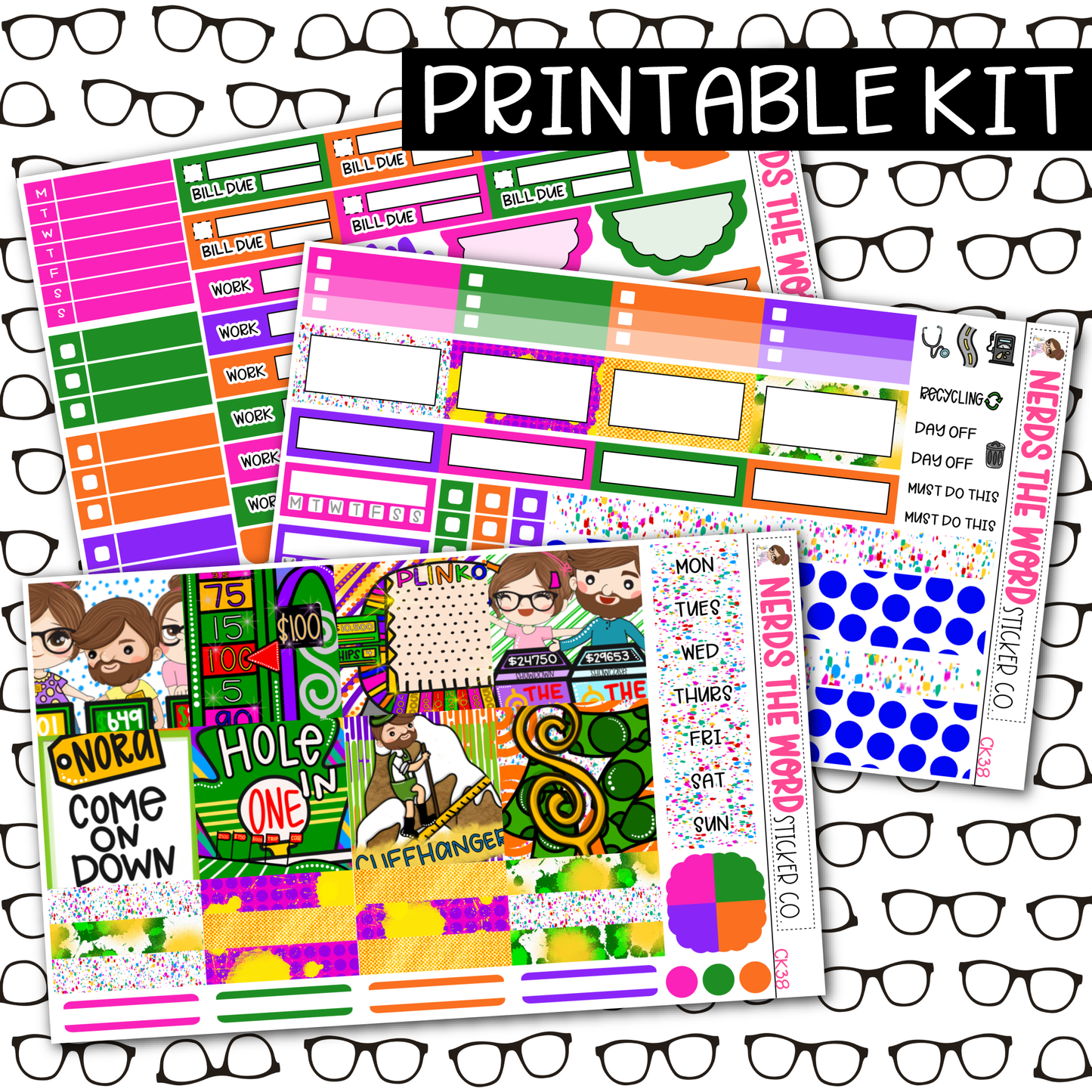 PRINTABLE One Dollar Weekly Kit - Choose your Size