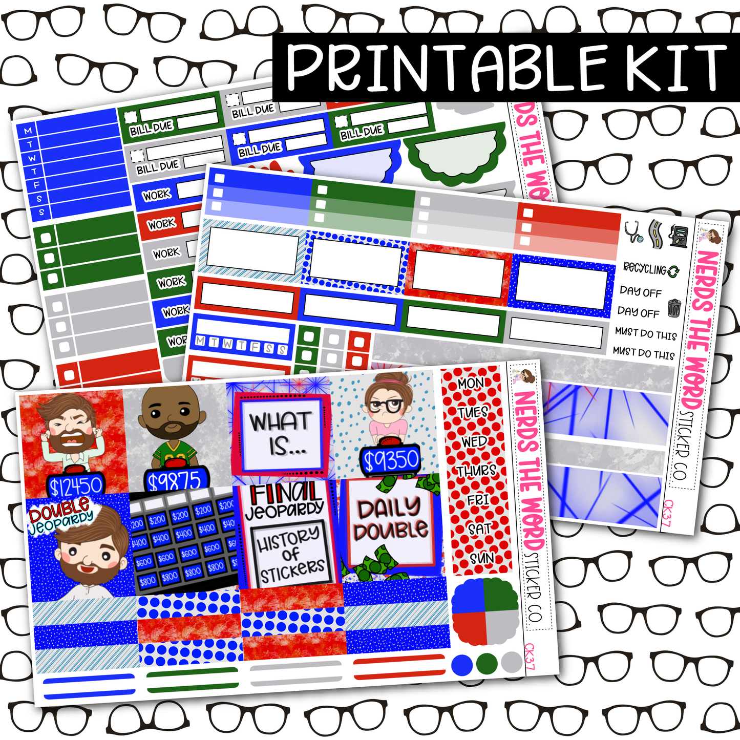 PRINTABLE What Is Weekly Kit - Choose your Size