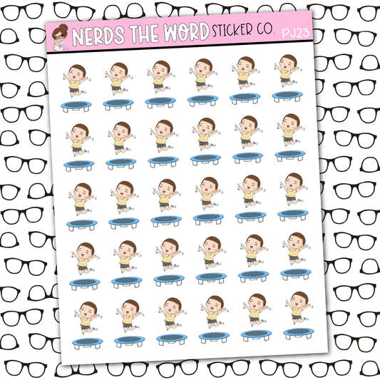 PJ Trampoline Sticker Sheet