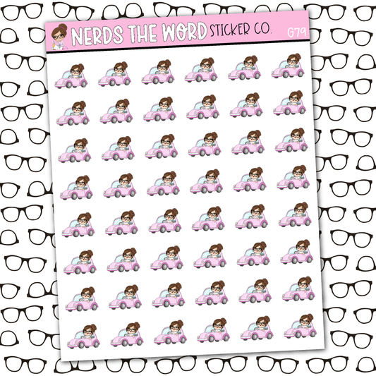 Nora Driving Sticker Sheet