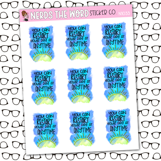 Restart Your Day Sticker Sheet