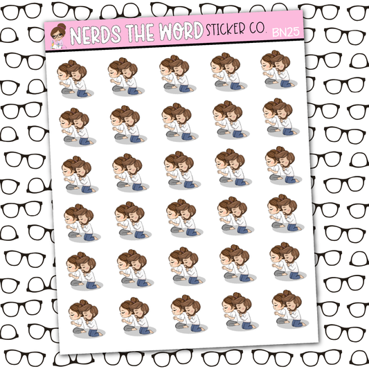 Bill & Nora Praying Sticker Sheet