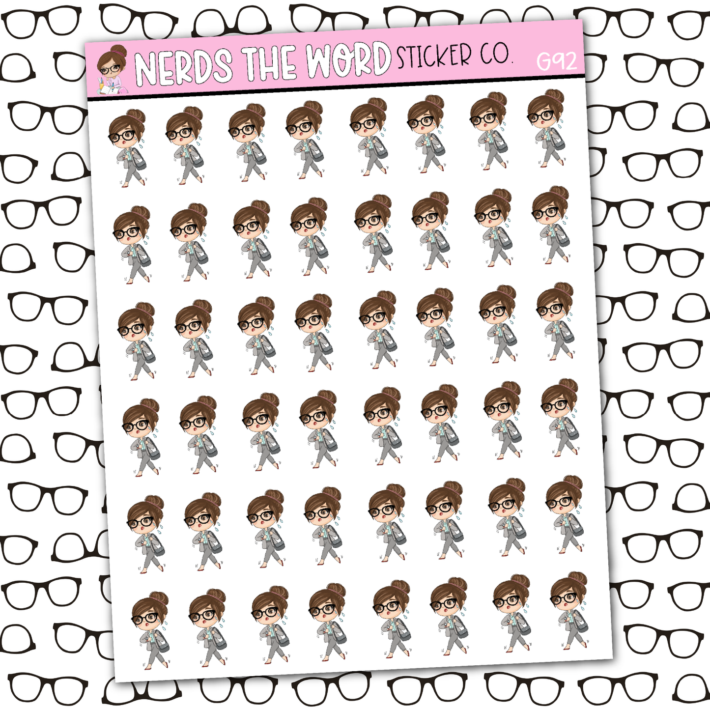 Nora Running Late Sticker Sheet