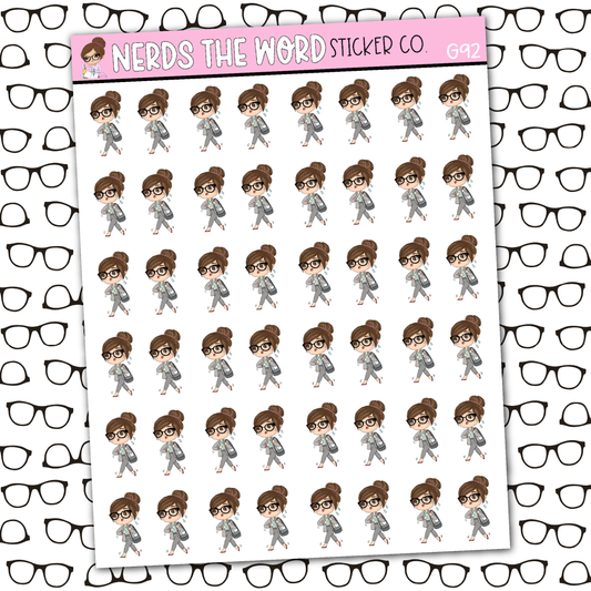 Nora Running Late Sticker Sheet